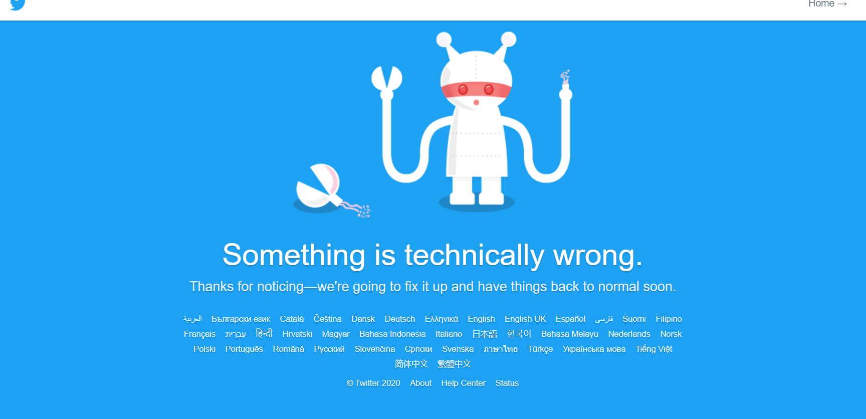 twitter is down